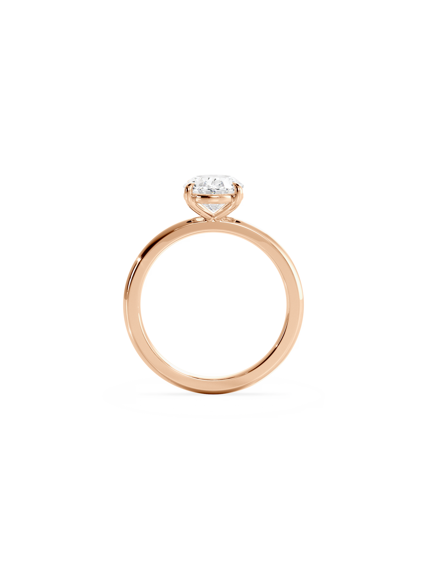 Solitaire-Oval Lab Grown Diamond Engagement Ring