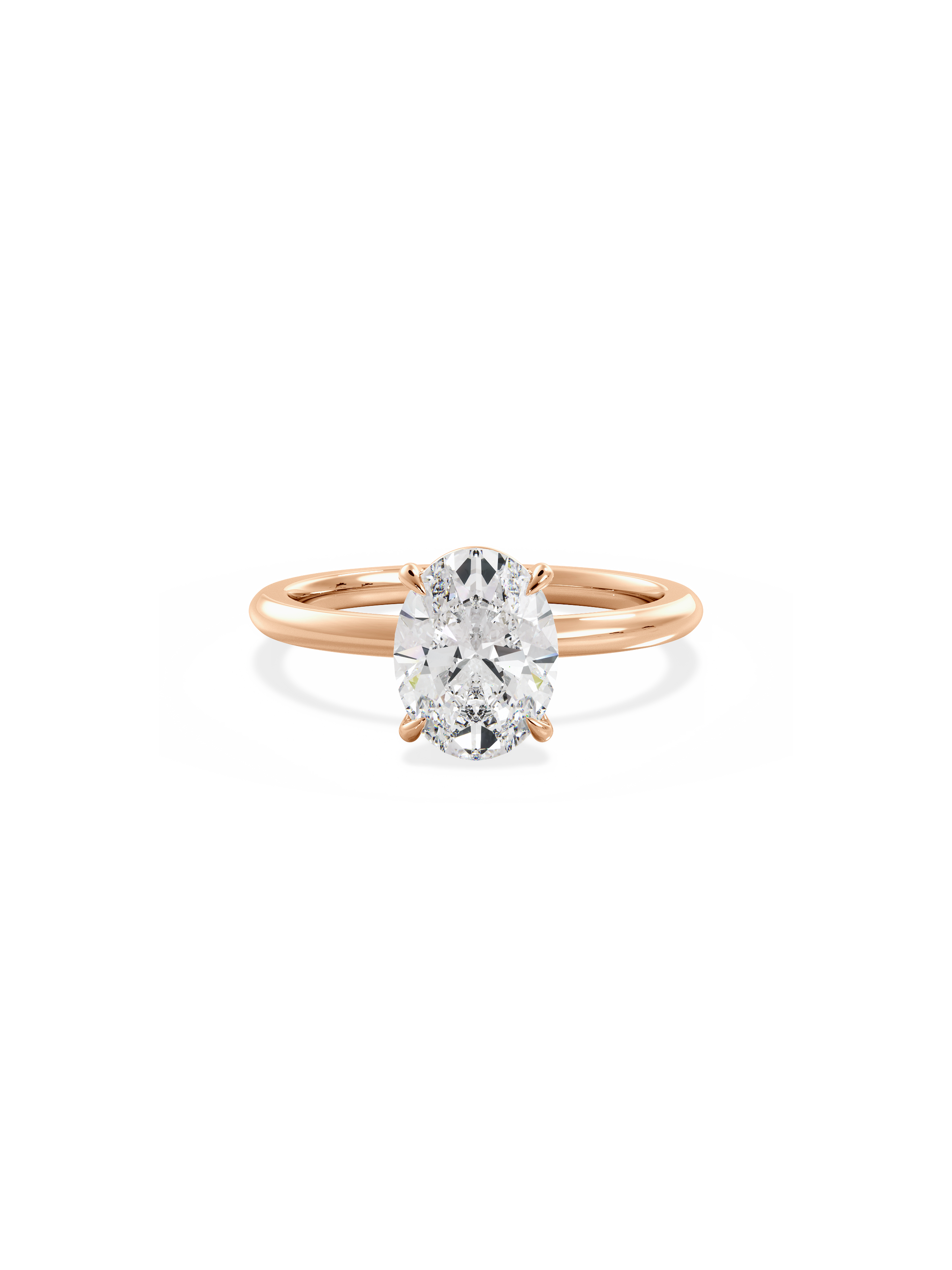 Solitaire-Oval Lab Grown Diamond Engagement Ring