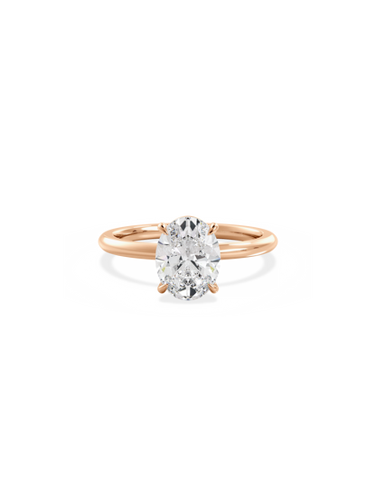 Solitaire-Oval Lab Grown Diamond Engagement Ring