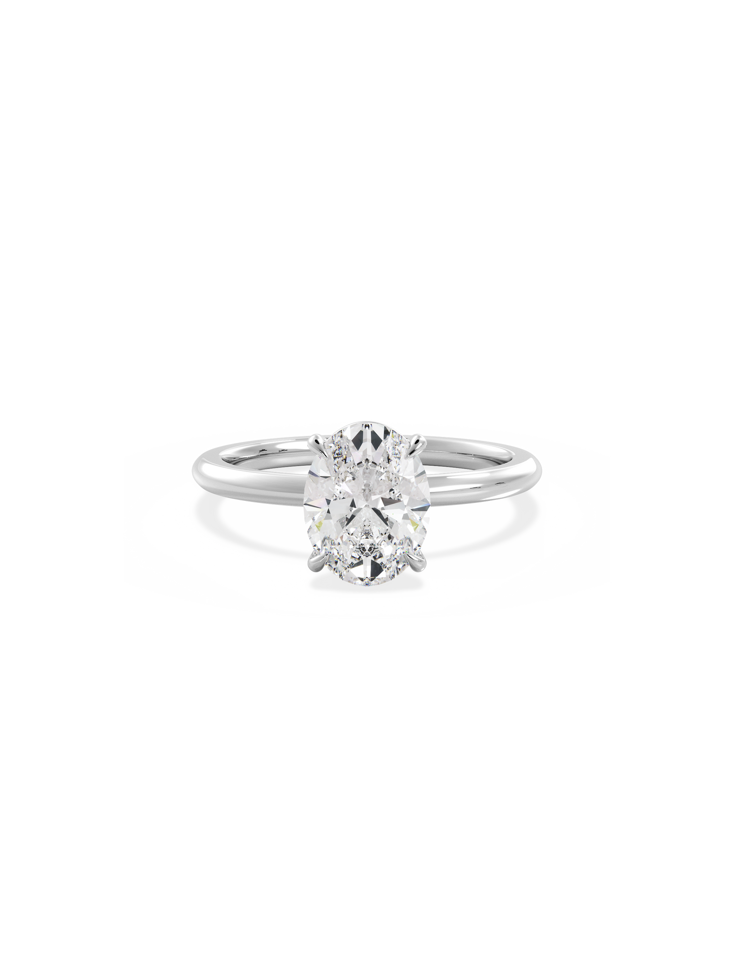 Solitaire-Oval Lab Grown Diamond Engagement Ring
