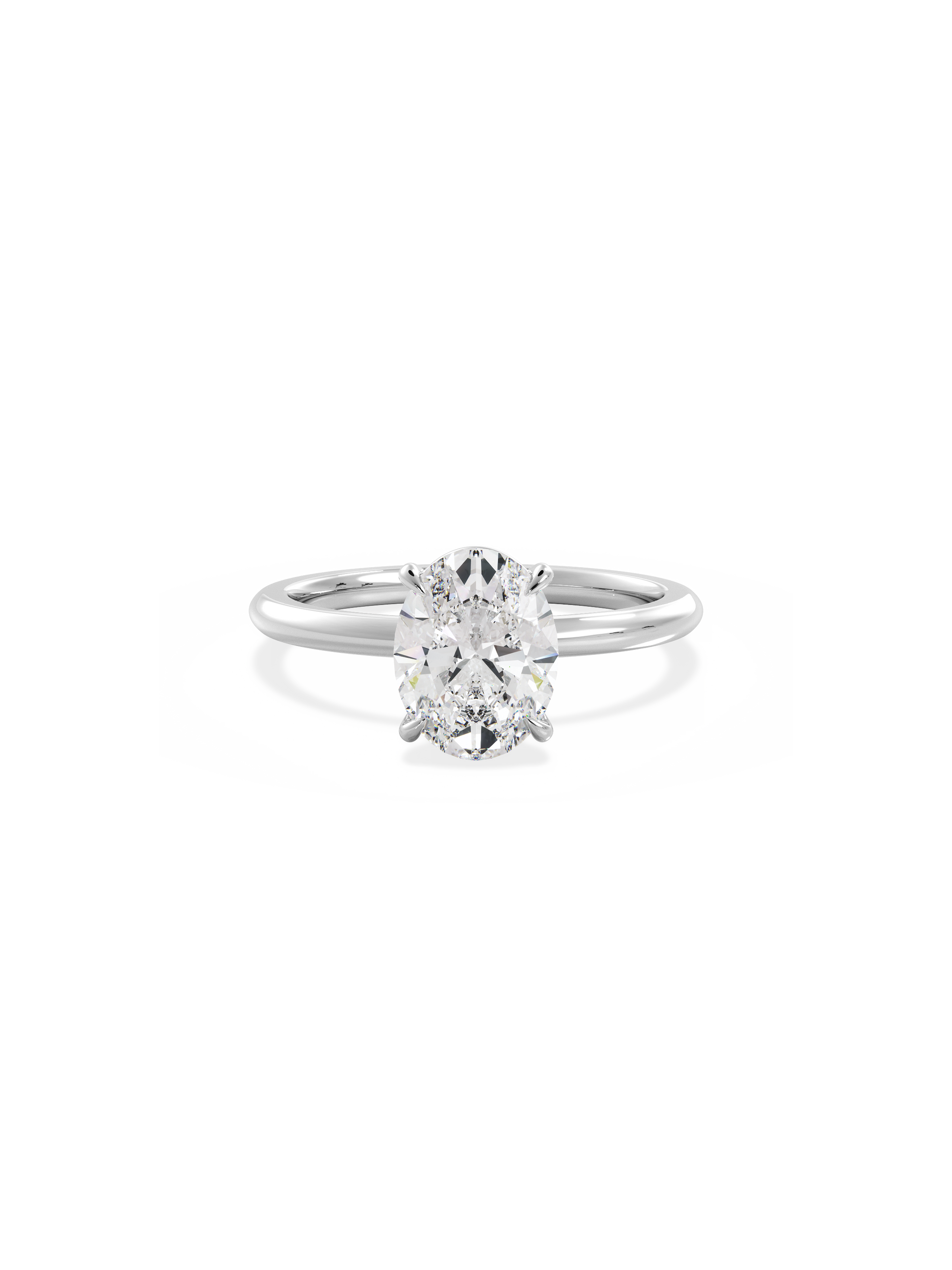 Solitaire-Oval Lab Grown Diamond Engagement Ring