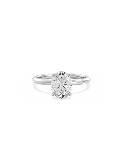 Solitaire-Oval Lab Grown Diamond Engagement Ring