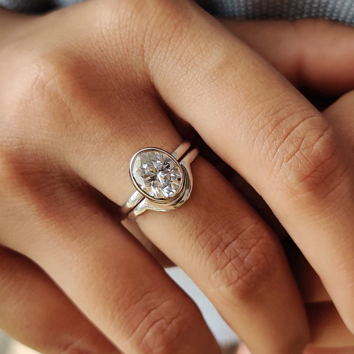 Solitaire Cathedral- 1.8 CT Cushion Lab Grown Diamond Wedding Band