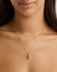 Load image into Gallery viewer, 0.10 CT Lab Made Diamond Citrine Pendant - Golden Sun
