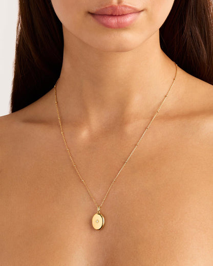0.04 CT Round Lab Grown Diamond Gold Locket Pendant 3