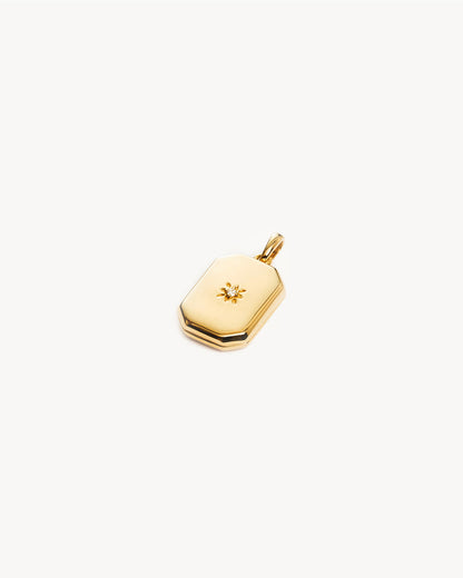 Elegant 0.04CT Round Lab Grown Diamond Star Pendant Locket 1