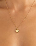 Load image into Gallery viewer, Radiant 0.05 TCW Round Lab-Grown Diamond Heart Pendant Necklace
