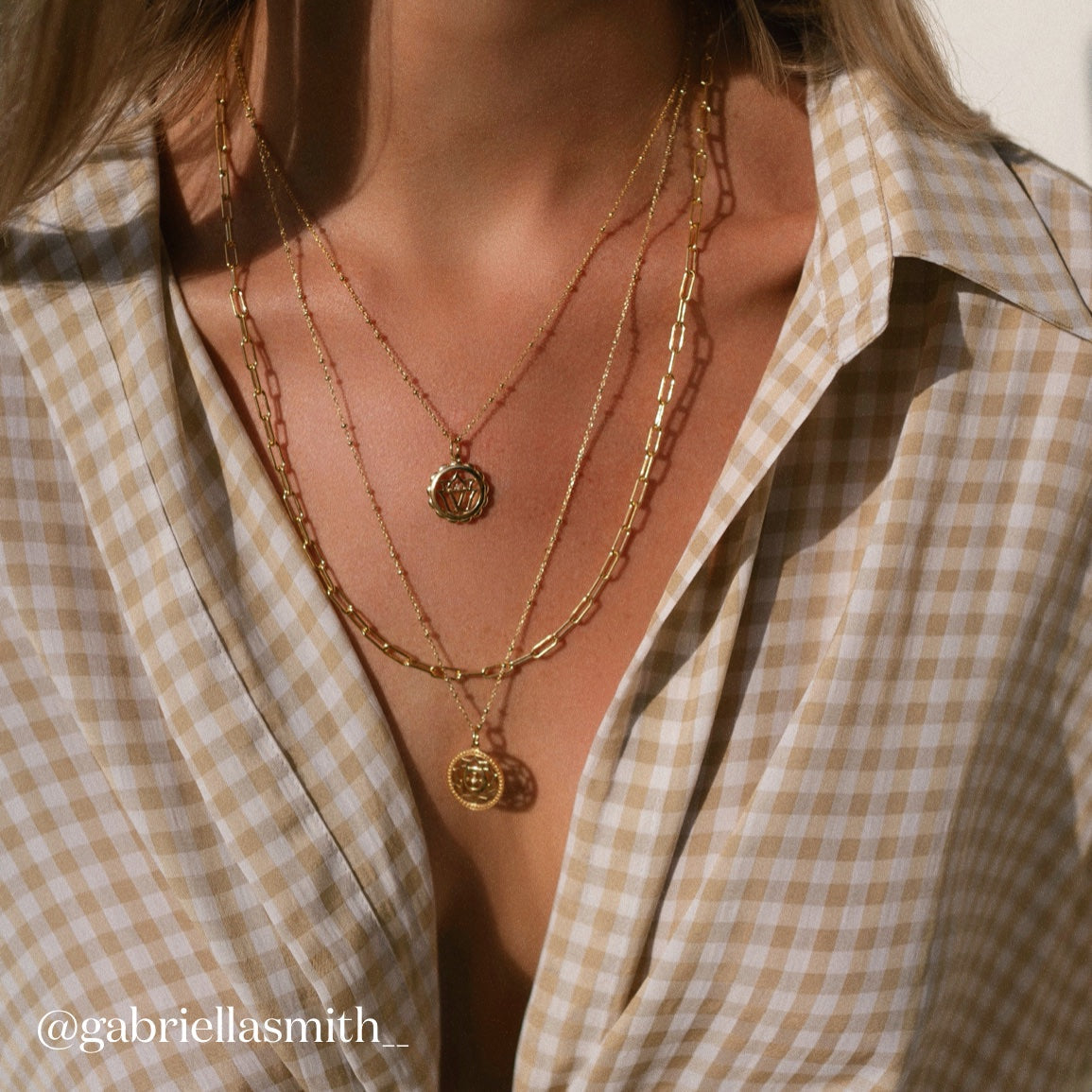 Elegant Gold Paperclip Chain Necklaces 6