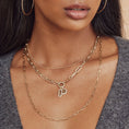 Load image into Gallery viewer, Elegant Gold Paperclip Chain Necklace
