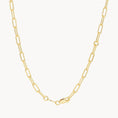 Load image into Gallery viewer, Elegant Gold Paperclip Chain Necklace
