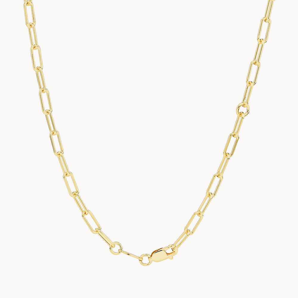 Elegant Gold Paperclip Chain Necklaces 3