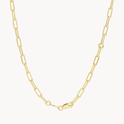 Elegant Gold Paperclip Chain Necklaces 3