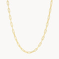 Load image into Gallery viewer, Elegant Gold Paperclip Chain Necklace
