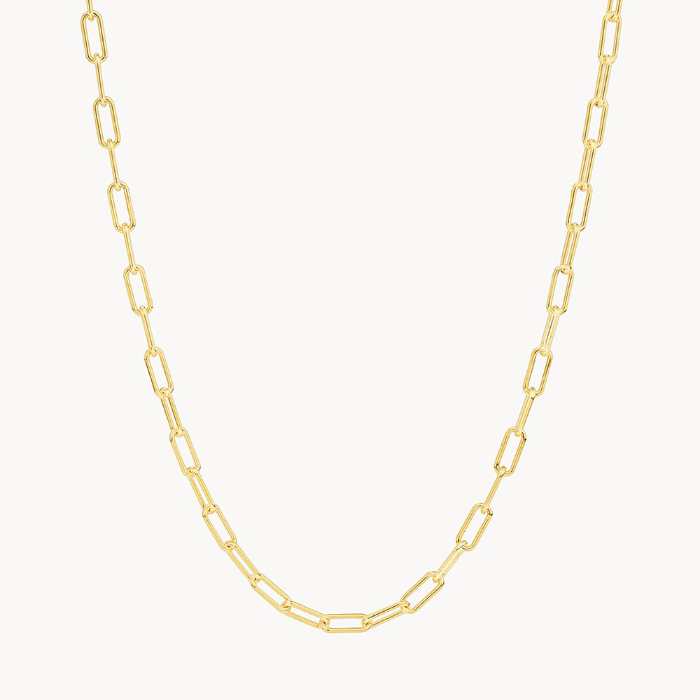 Elegant Gold Paperclip Chain Necklaces 1