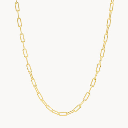 Elegant Gold Paperclip Chain Necklaces 1