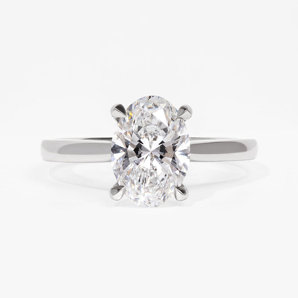 Solitaire-2.0 CT Oval Lab Grown Diamond Engagement Ring