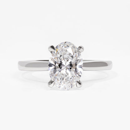 Solitaire-2.0 CT Oval Lab Grown Diamond Engagement Ring