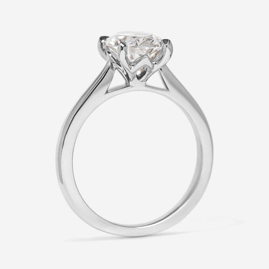 Solitaire-2.0 CT Oval Lab Grown Diamond Engagement Ring