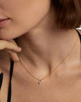 Load image into Gallery viewer, Radiant Dual Diamond Delight Necklace - 0.1 TCW Round Cut
