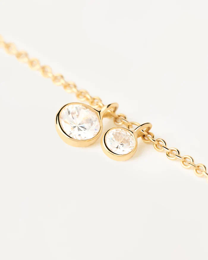 Radiant Dual Diamond Delight Necklace - 0.1 TCW Round Cut 2