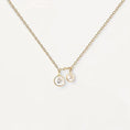 Load image into Gallery viewer, Radiant Dual Diamond Delight Necklace - 0.1 TCW Round Cut
