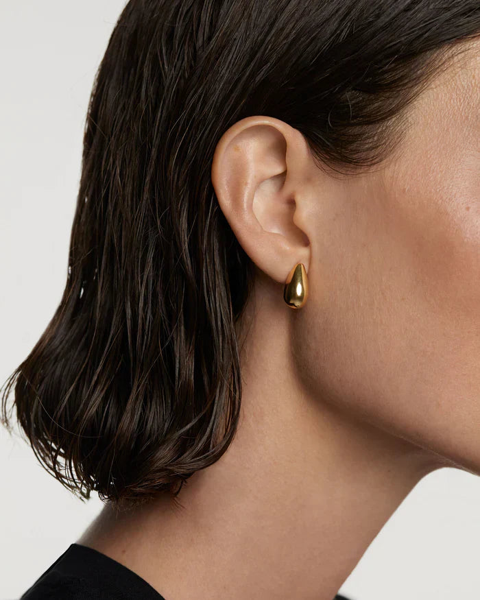 Teardrop Shaped Mini Stud Earrings 2