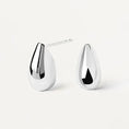 Load image into Gallery viewer, Teardrop Shaped Mini Stud Earrings, Silver
