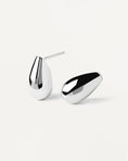 Load image into Gallery viewer, Teardrop Shaped Mini Stud Earrings, Silver
