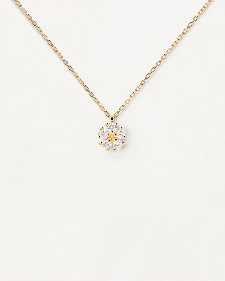 Elegant 0.1 TCW Round Lab Grown Diamond Cluster Pendant Necklace 3