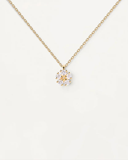 Elegant 0.1 TCW Round Lab Grown Diamond Cluster Pendant Necklace 3