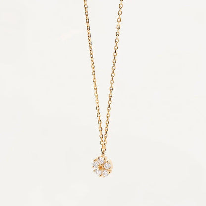Elegant 0.1 TCW Round Lab Grown Diamond Cluster Pendant Necklace 1