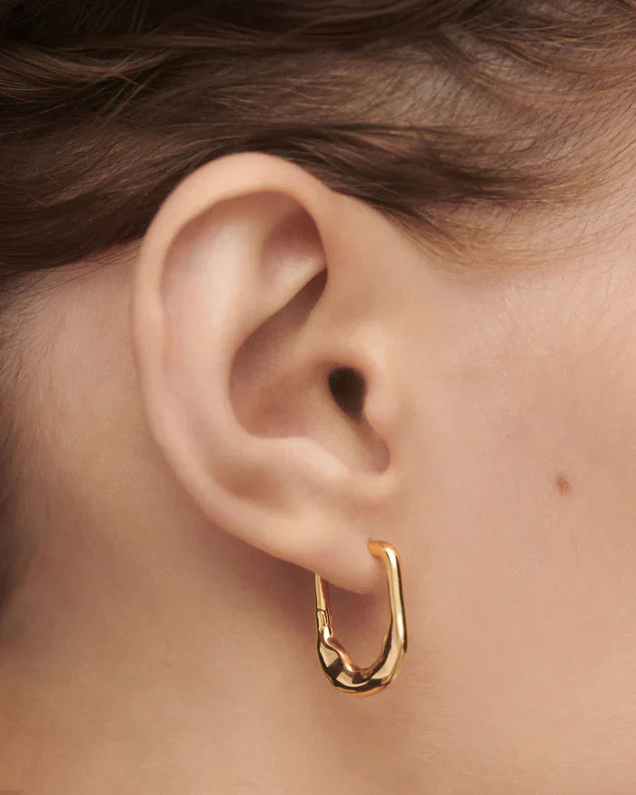 Square Shaped Hoop Earrings