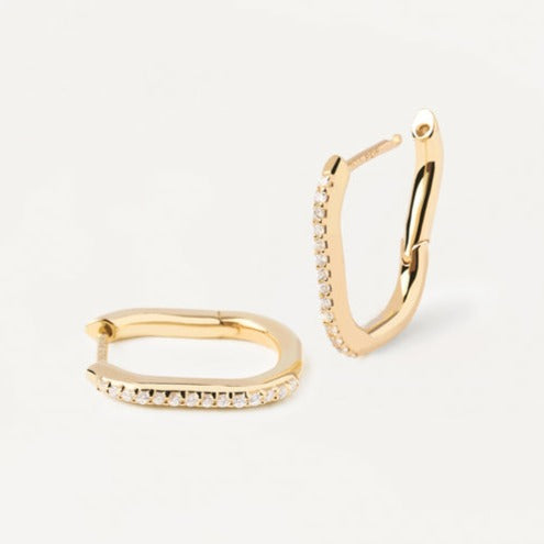 Elegant 0.10 TCW Lab Grown Diamond Spike Hoop Earrings 1