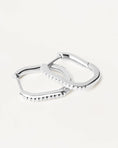 Load image into Gallery viewer, Elegant 0.10 TCW Lab Grown Diamond Spike Hoop Earrings
