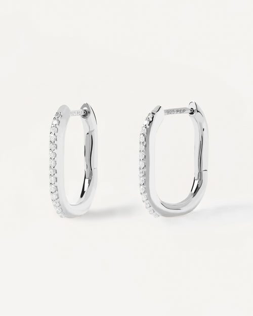 Elegant 0.10 TCW Lab Grown Diamond Spike Hoop Earrings