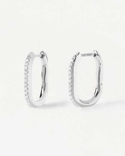Elegant 0.10 TCW Lab Grown Diamond Spike Hoop Earrings 3