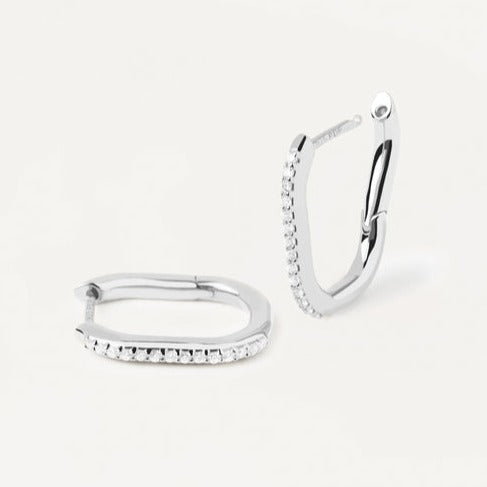 Elegant 0.10 TCW Lab Grown Diamond Spike Hoop Earrings 1