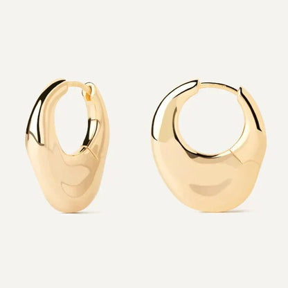 Golden Bold Bag-Inspired Hoop Earrings 1