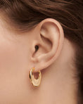 Load image into Gallery viewer, Golden Bold Bag-Inspired Hoop Earrings
