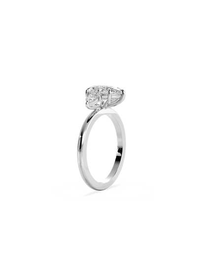 Three Stone-Pear Lab Grown Diamond Engagement Ring