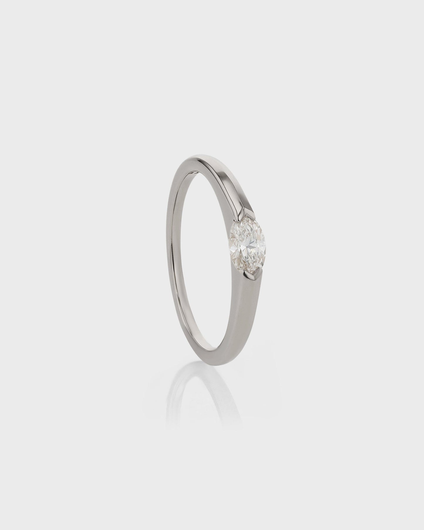 0.50 CT Marquise Lab Grown Diamond Solitaire Wedding Band 6
