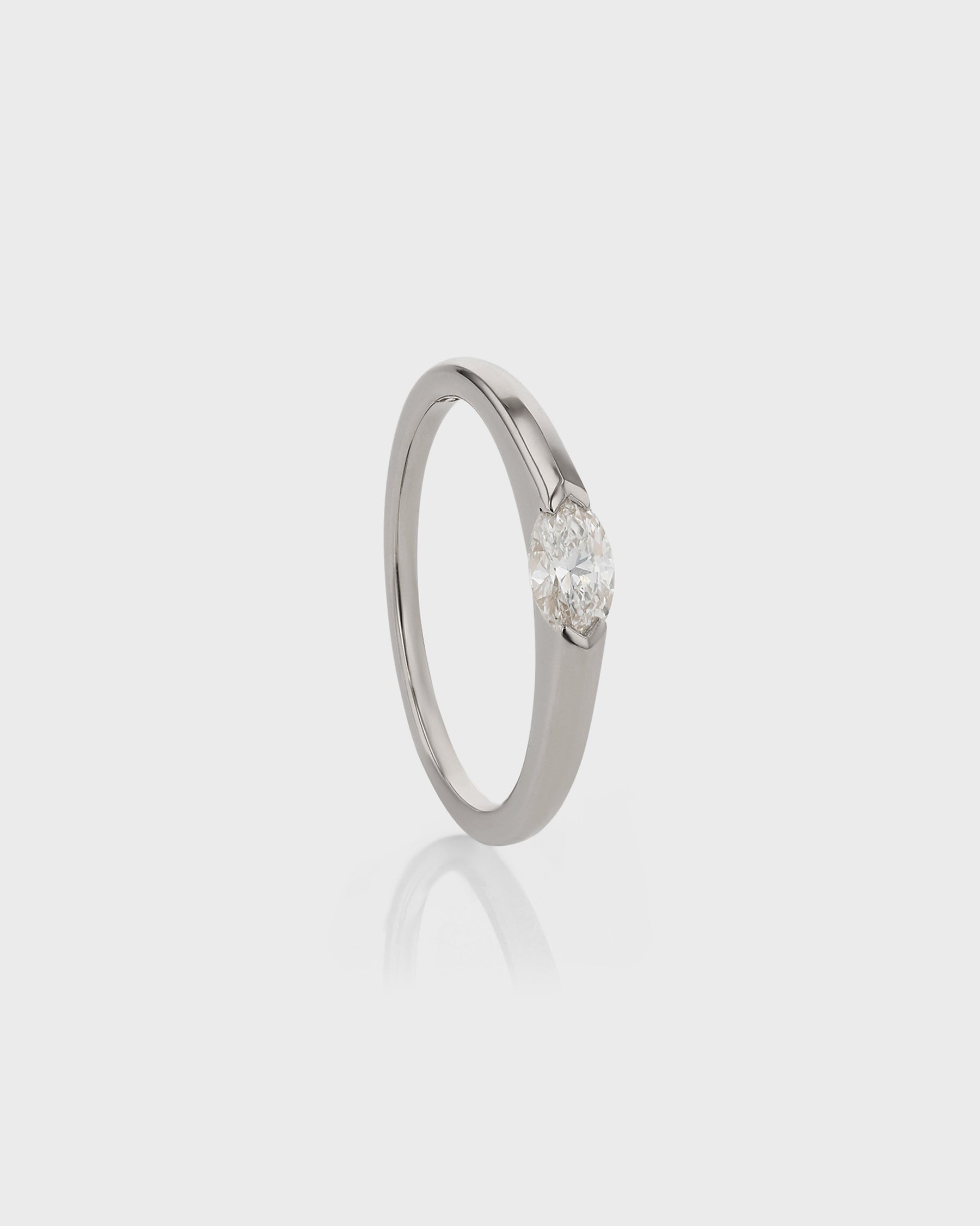 0.50 CT Marquise Lab Grown Diamond Solitaire Wedding Band 6