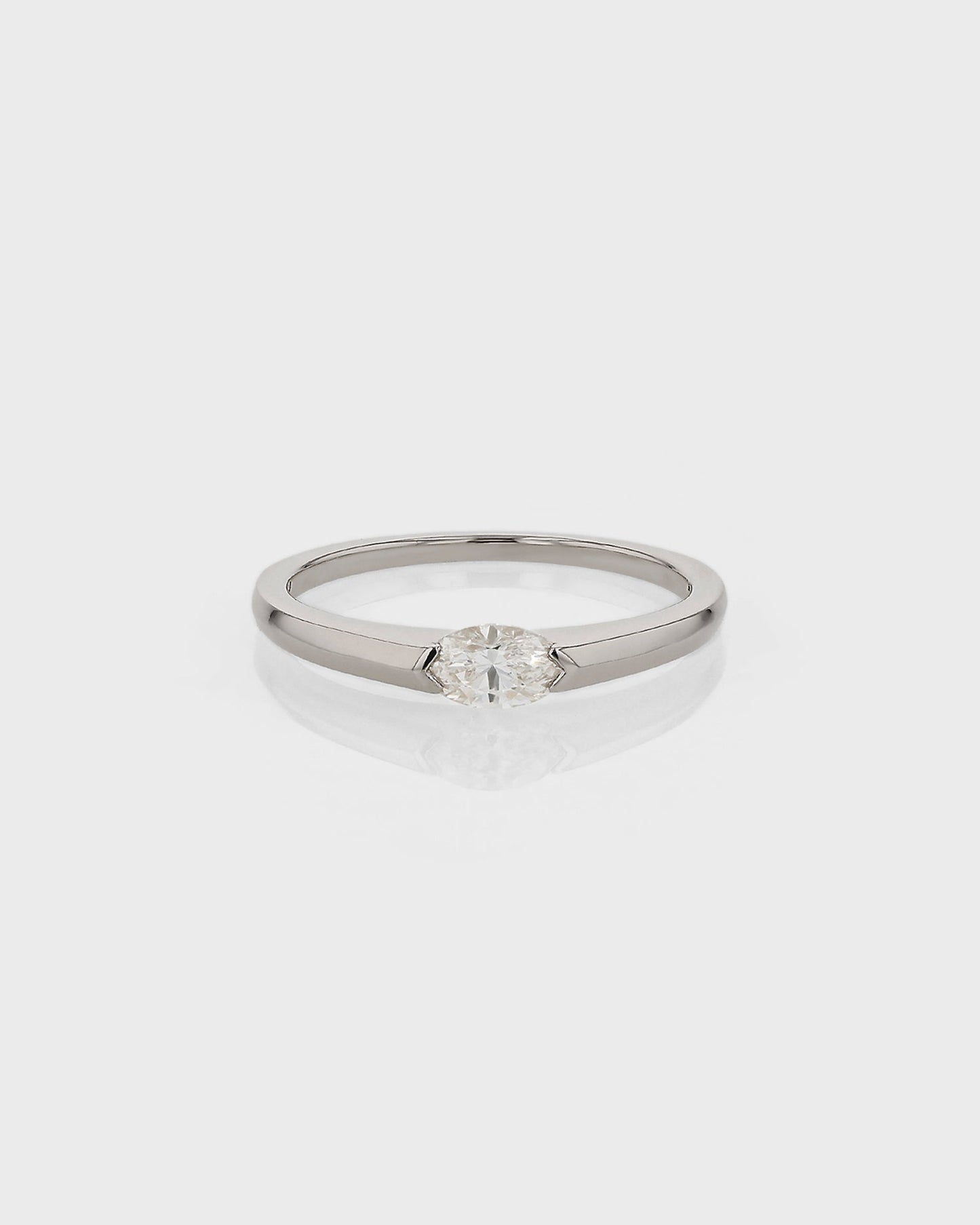 0.50 CT Marquise Lab Grown Diamond Solitaire Wedding Band 1