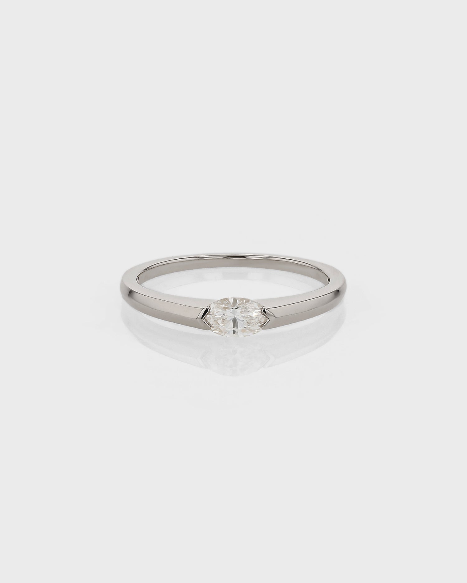 0.50 CT Marquise Lab Grown Diamond Solitaire Wedding Band