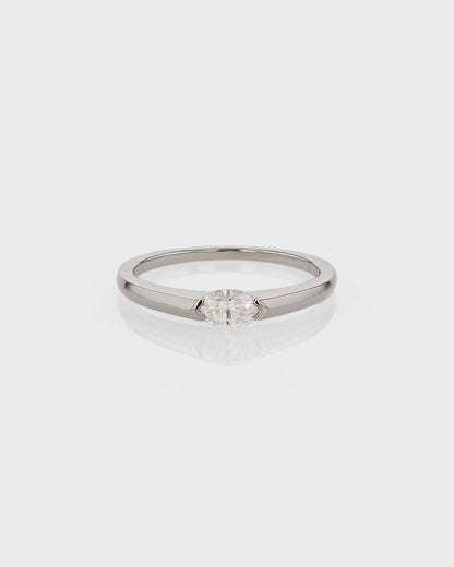 0.50 CT Marquise Lab Grown Diamond Solitaire Wedding Band 1
