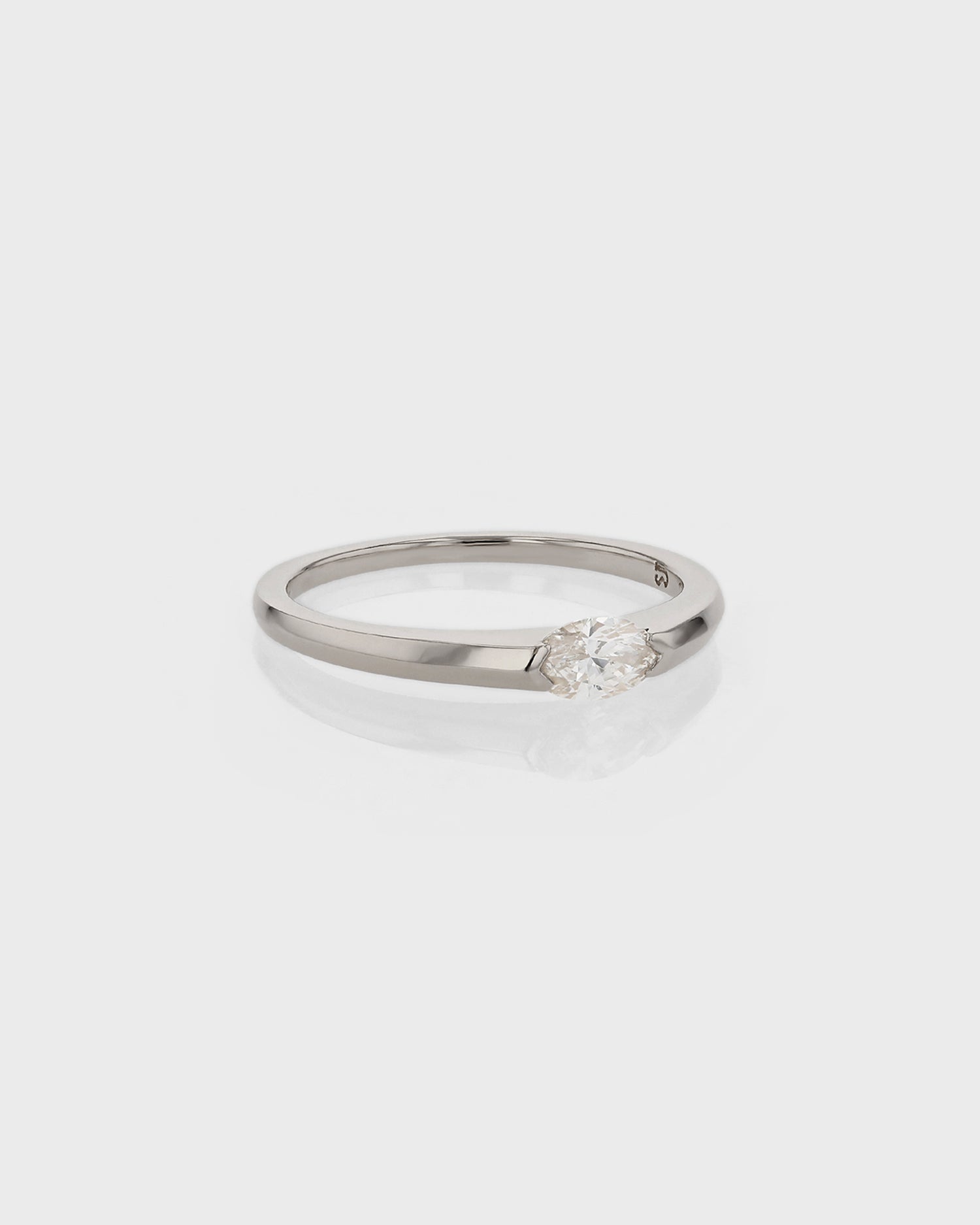 0.50 CT Marquise Lab Grown Diamond Solitaire Wedding Band 5