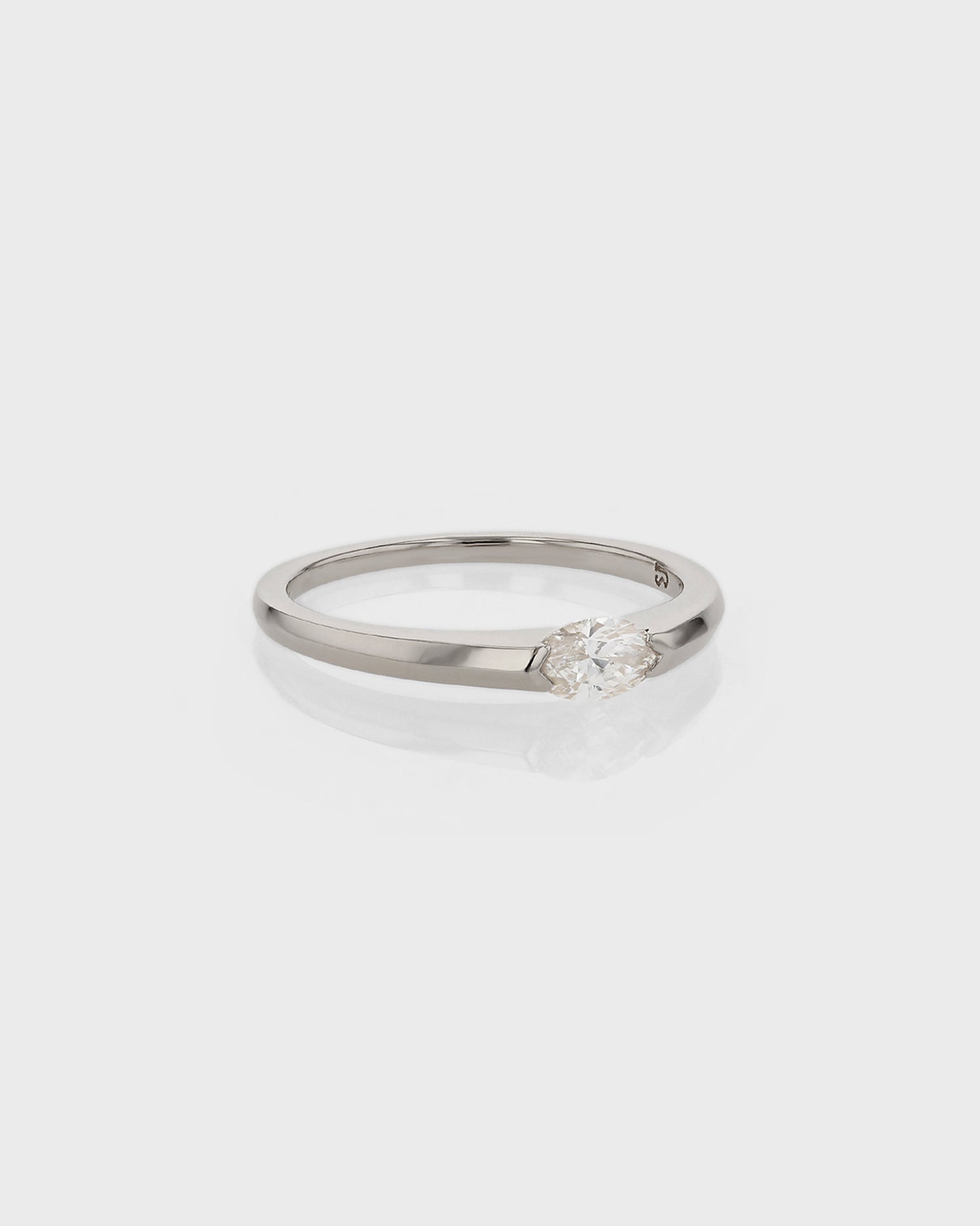 0.50 CT Marquise Lab Grown Diamond Solitaire Wedding Band