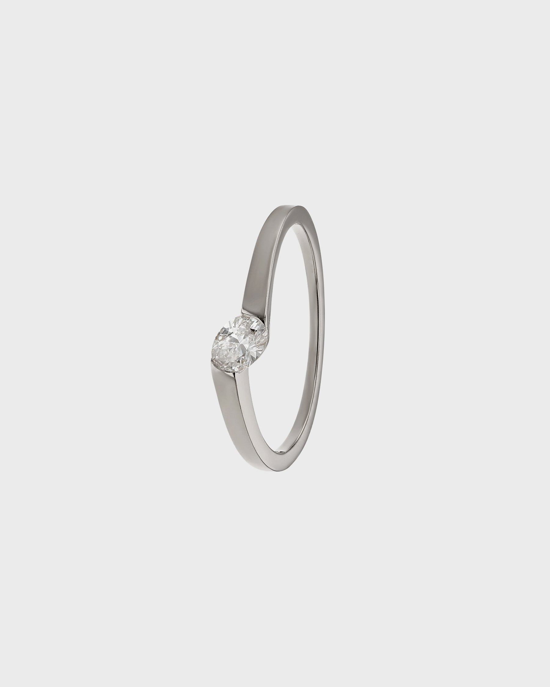 0.55 CT Oval Lab Grown Diamond Swirl Wedding Band