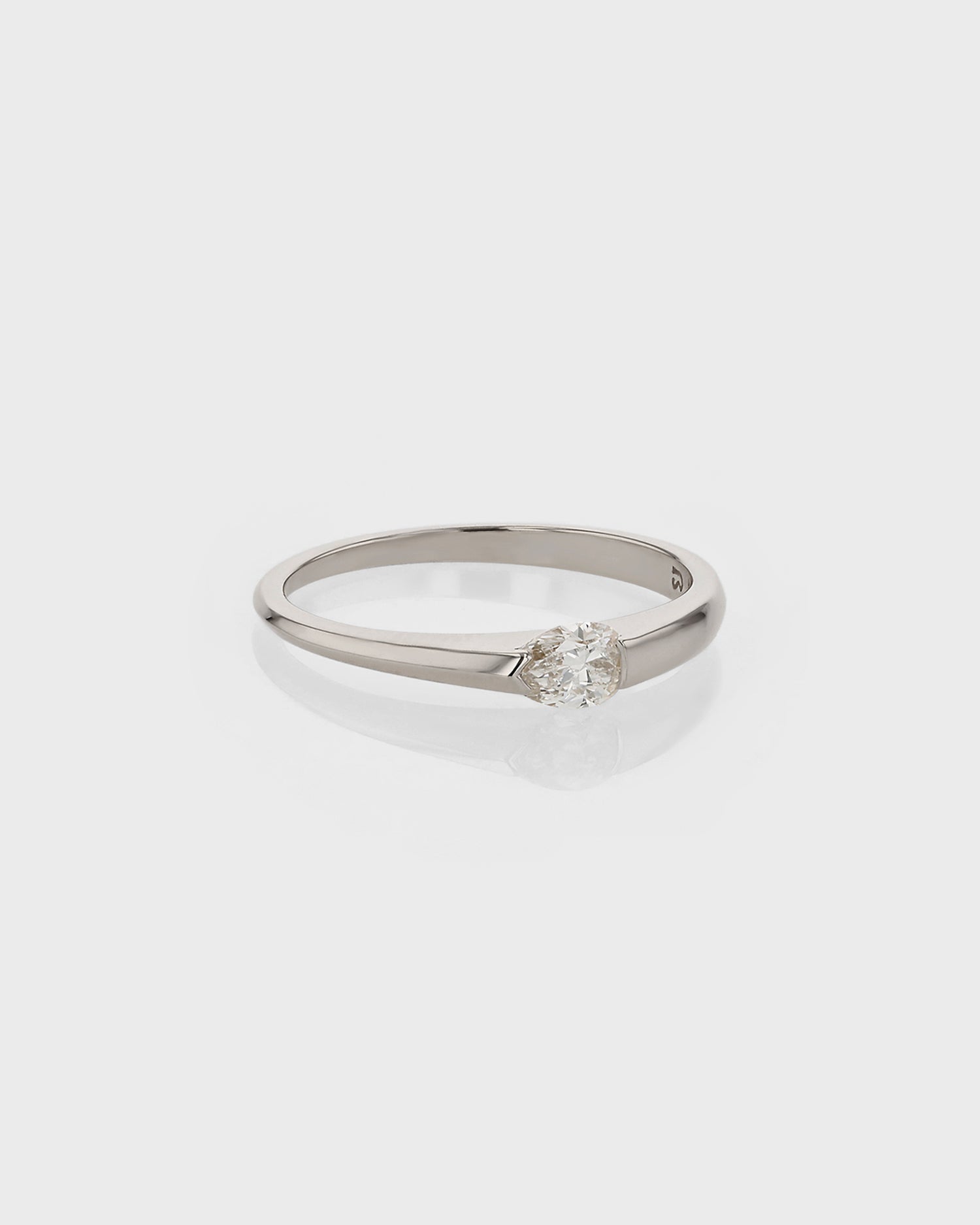 0.55 CT Pear Lab Grown Diamond Solitaire Wedding Band 4