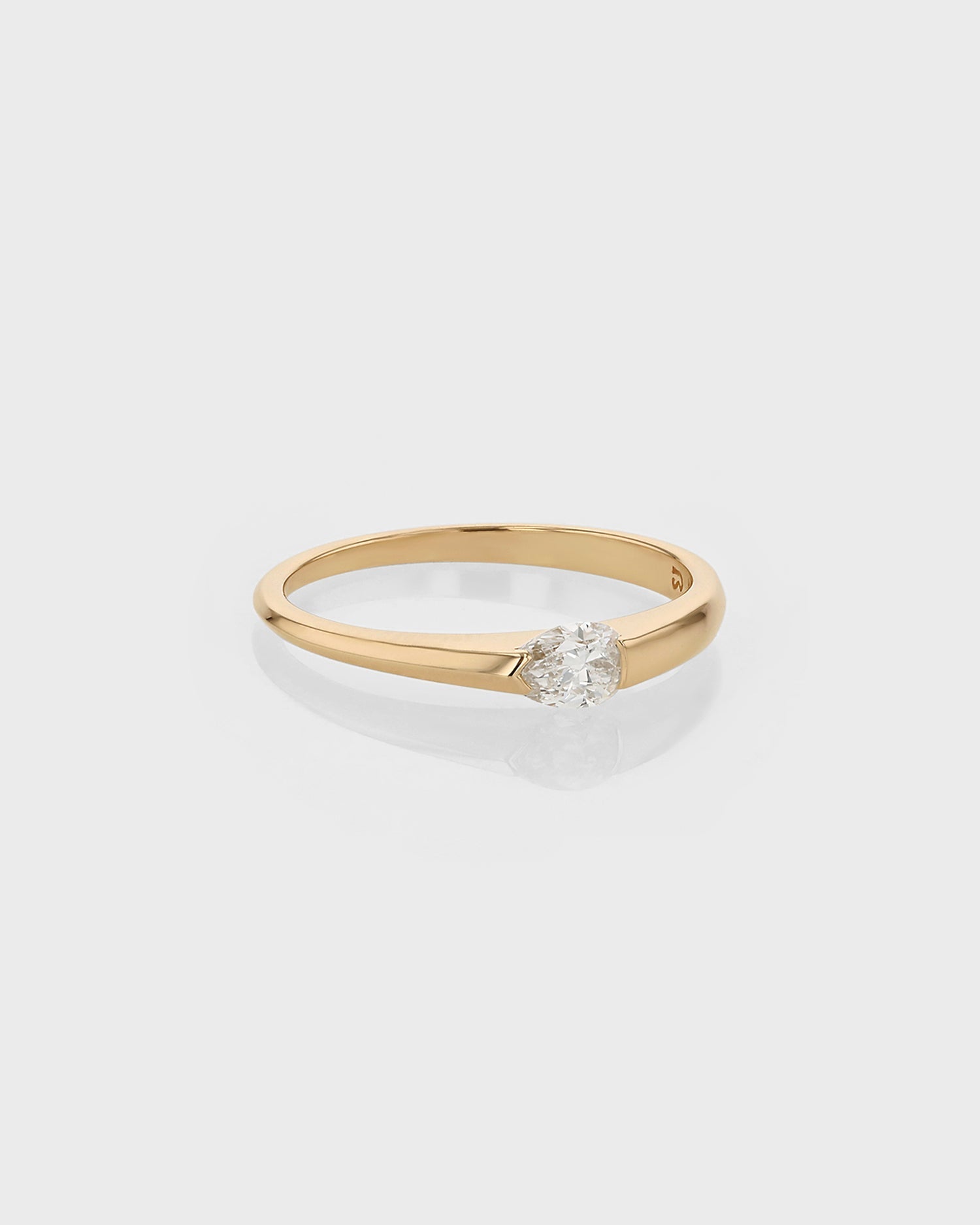 0.55 CT Pear Lab Grown Diamond Solitaire Wedding Band 5